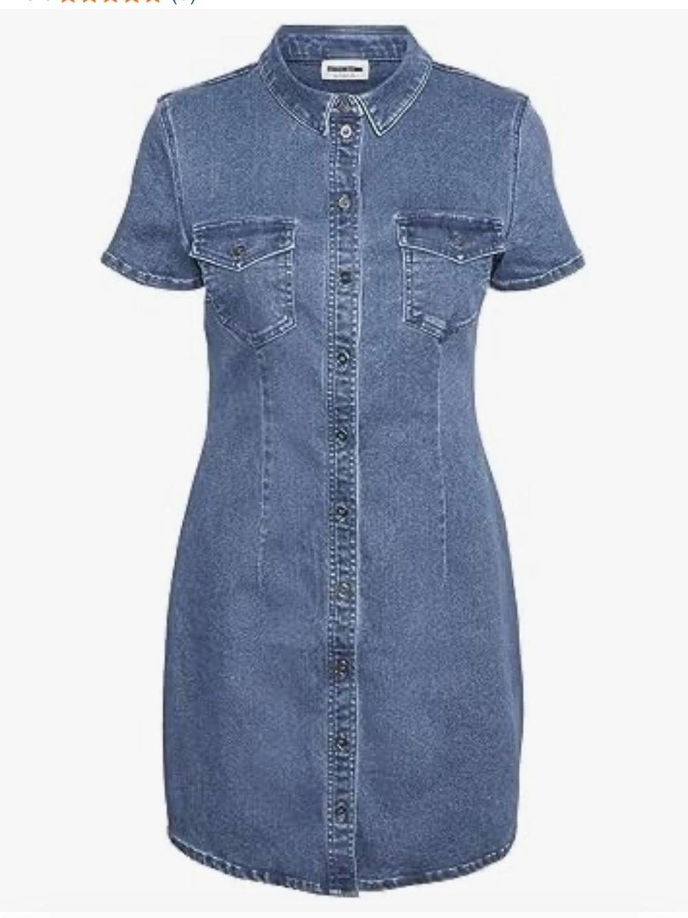 Noisy May joy short-sleeve denim dress - Picture 3 of 8